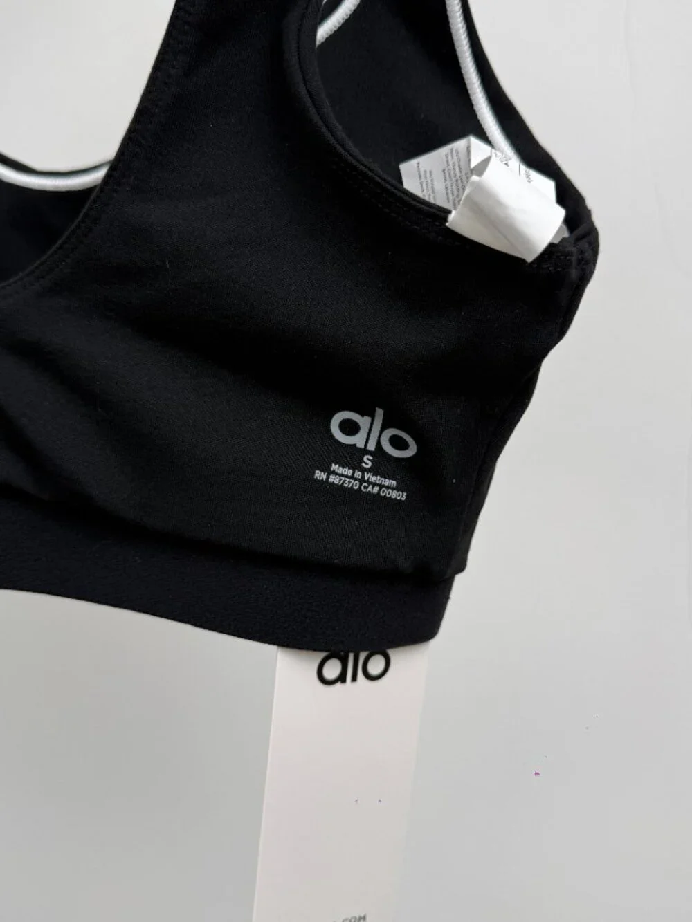 Alo Black & White Piped Sports Set